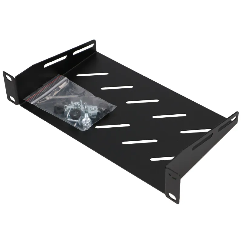 Extralink Shelf 1U | Shelf for 10" rack cabinets | black