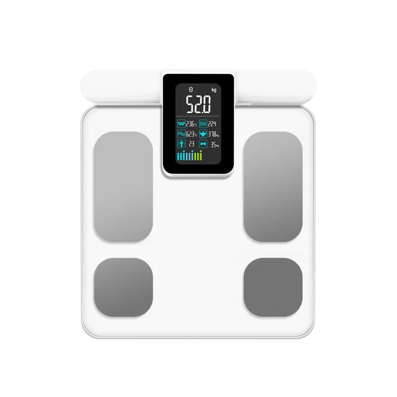Extralink Smart Life K-201 Biała | Waga łazienkowa | inteligentna, z analizą składu ciała