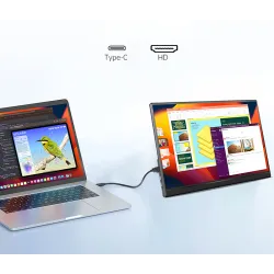 Extralink Smart Life S15 14" | Przenośny monitor do laptopów, telefonów i konsol | USB-C/micro-HDMI