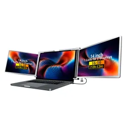 Monitores portáteis para laptop Extralink Smart Life S500 de 14", 2 monitores, IPS, 1920x1200