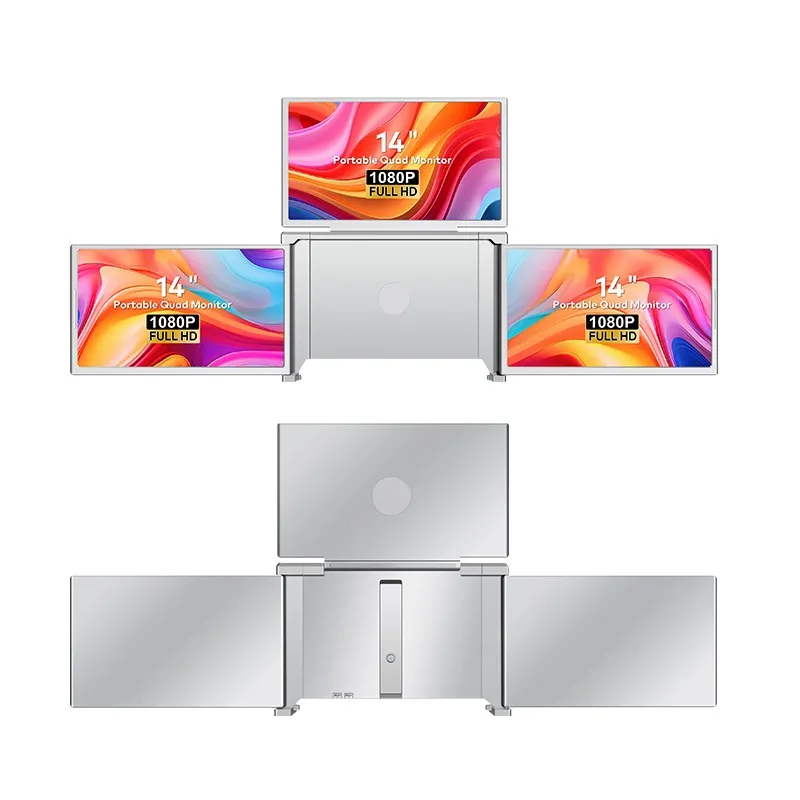 Monitores Portátiles para Laptop Extralink Smart Life S680 de 14", 3 Monitores, IPS, 1080p Full HD