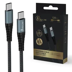 Extralink Smart Life USB Type-C para Type-C Preto | Cabo USB-C para USB-C | 120cm