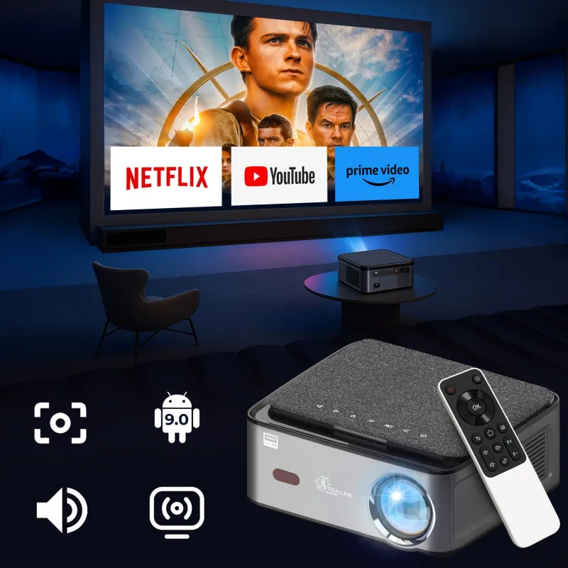 Extralink Smart Life Vision Pro | Projector | 450 ANSI, 1080p, Android 9.0