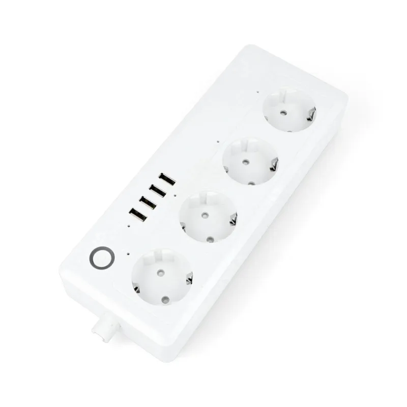 Regleta de alimentación inteligente Extralink Smart Life WiFi, 4x 230V + 4x USB, Tuya