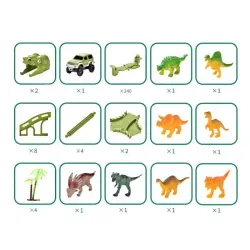 Velká závodní dráha, Dino park Extralink Toys, auto, dinosaur, dinosaurí park, XXL, 240 dílů