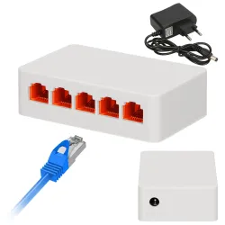 Коммутатор Extralink URANOS, 5x 10/100Mb/s Fast Ethernet, настольный