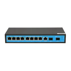 Extralink VICTOR-24V | Switch PoE | 8x Gigabit Passive PoE (24V) , 2x SFP, 1x Port konzolový, 120W, Řízený