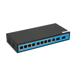 Extralink VICTOR-24V | Switch PoE | PoE passivo de 8x Gigabit (24V), 2x SFP, 1x porta de console, 120W, gerenciado