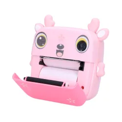 Extralink Set | Impressora térmica EPP-005 Rosa + Papel térmico 3 rolos |