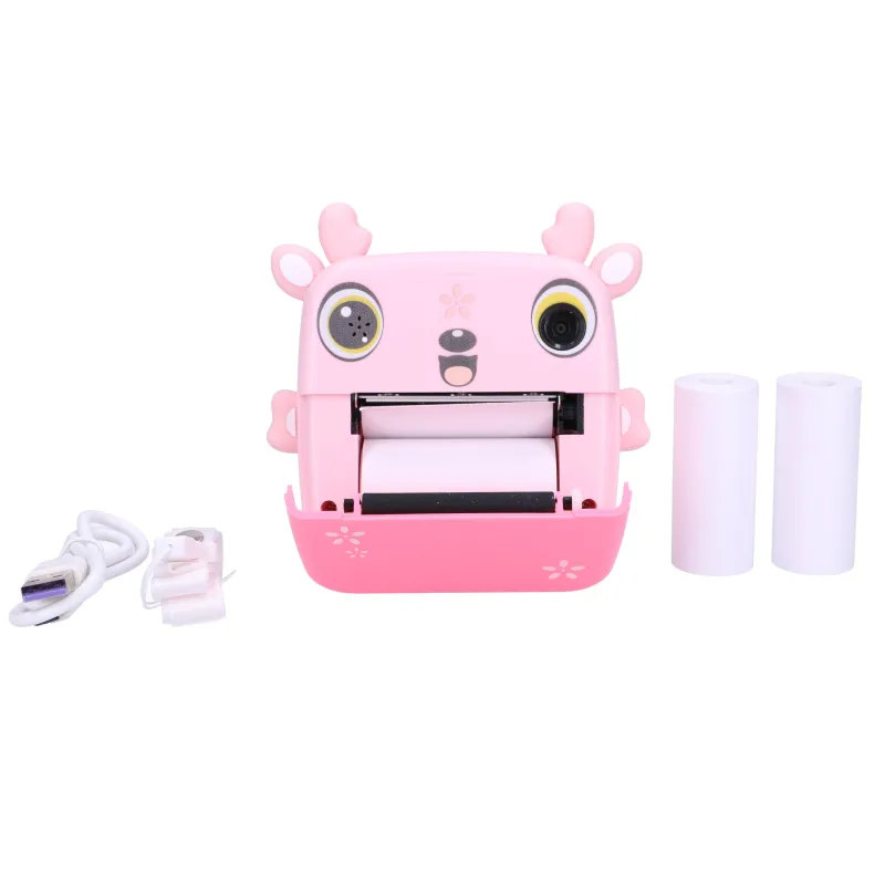 Extralink Set | Impresora térmica EPP-005 Rosa + Papel térmico 3 rollos |