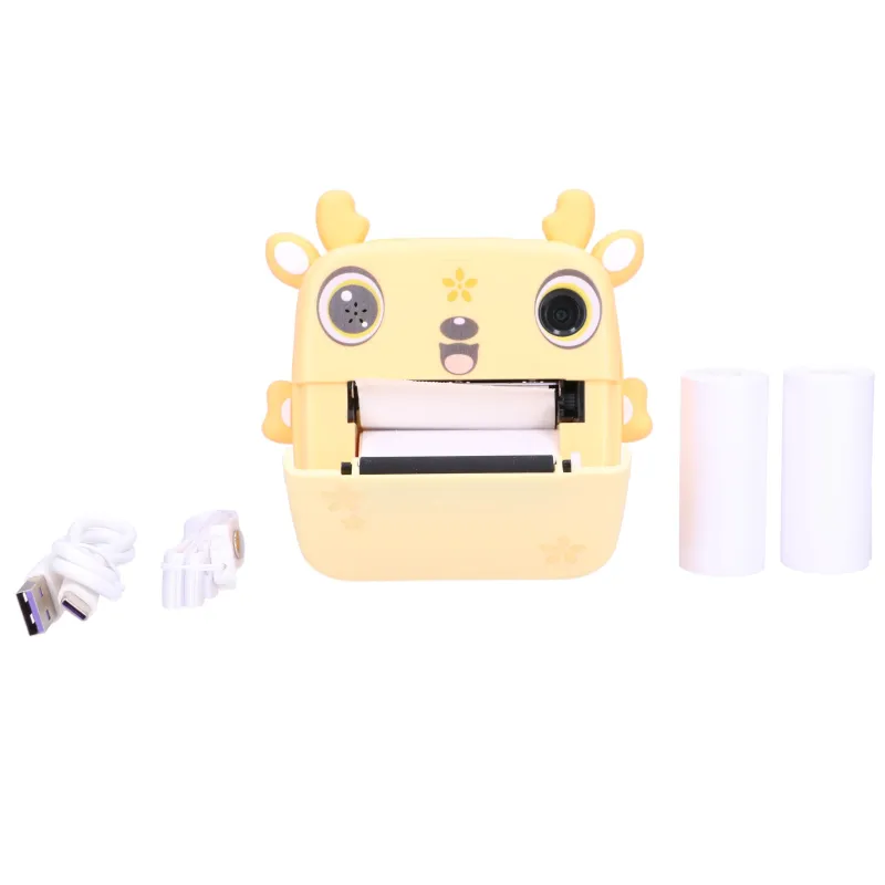 EXTRALINK EPP-006 PORTABLE MINI PRINTER YELLOW + PAPIER TERMICZNY ZWYKŁY 3 ROLKI