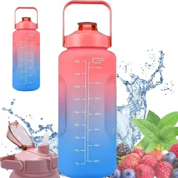 Extralink | Motivationsflasche | Wasserflasche, 2000 ml, rot und blau, BUT-994