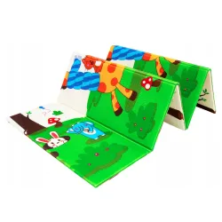 Manta Educativa Reversible Extralink, 150x200x1 cm Plegable Animales + Bolsa de Transporte