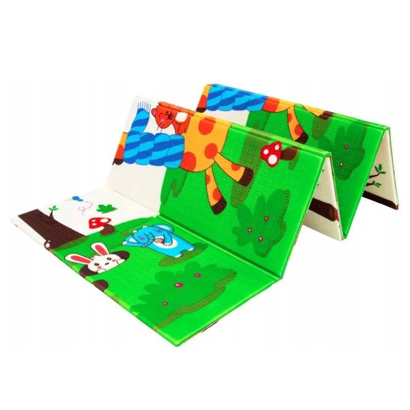 Reversible Educational Play Mat Extralink, 150x200x1 cm Foldable Animals + Carry Bag