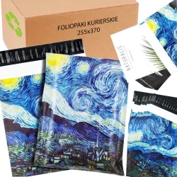 Extralink | Foliopaki kurierskie | mocne koperty foliowe 255x370 noc 50szt