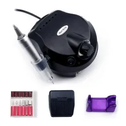 Extralink | Frezarka do paznokci | czarna, manicure pedicure profesjonalna 65W + zestaw frezów