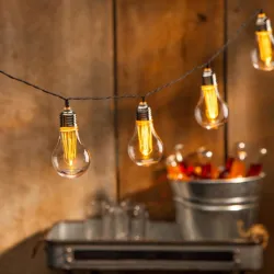 EXTRALINK GIRLANDA SOLARNA OGRODOWA DŁ. 2 + 1,8 M HEMMA 10 LED CIEPŁY BIAŁY DUŻA ŻARÓWKA - 3606