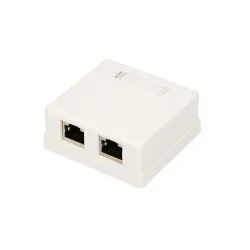 Extralink Yüzeye Montaj Soketi, 2x RJ45 CAT5E STP