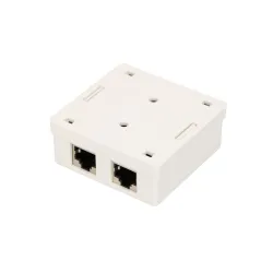 Накладная розетка Extralink, 2x RJ45 CAT5E STP
