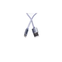 Extralink | Cable lightning | para IPHONE, max. 2A, malla de algodón de arroz, 1m, plata