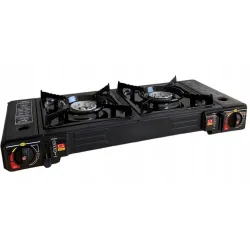 EXTRALINK KUCHENKA GAZOWA TURYSTYCZNA 2-PALNIKOWA W WALIZCE + ADAPTER