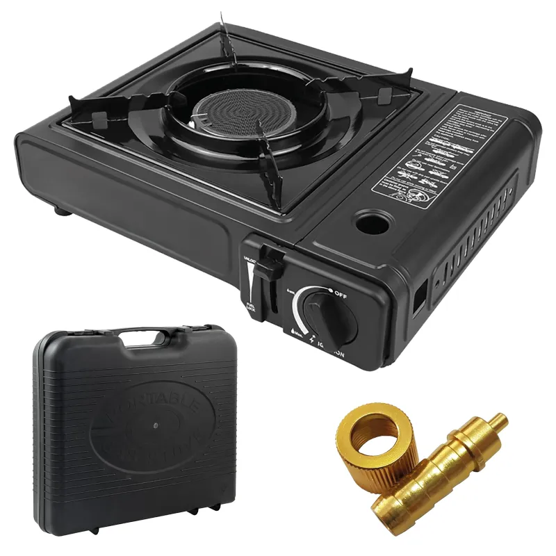 EXTRALINK KUCHENKA GAZOWA TURYSTYCZNA CERAMICZNA W WALIZCE + ADAPTER