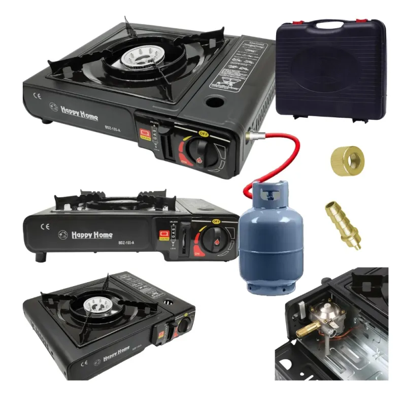 Horno de Camping Extralink, Cocinera de Gas Portátil 2 en 1 en Estuche