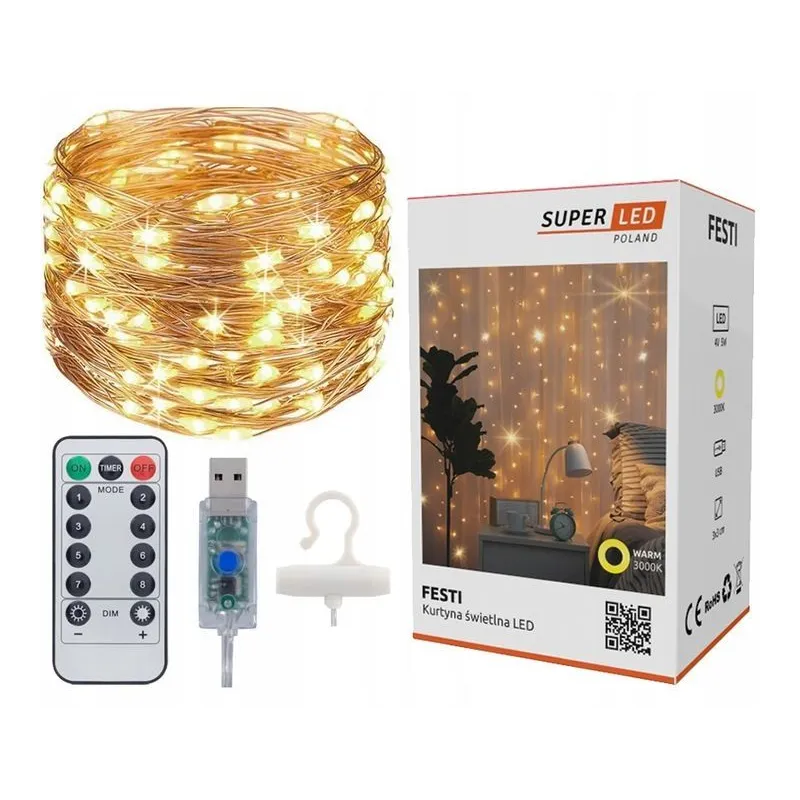 Extralink LED Vorhang, 3x3 + Fernbedienung