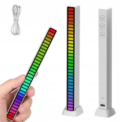 Extralink | USB-RGB-LED-Lampe | Reaktion auf Ton, Streifen mit Batterie, weiß