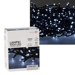 EXTRALINK LAMPKI LED 1000L ZIMNY BIAŁY DŁ. 3 + 50 M WEWN/ZEWN *9638