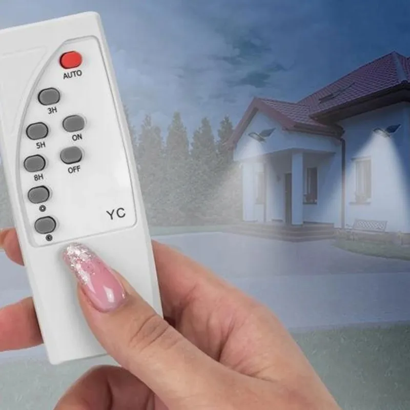 Extralink Bahçe Lambası, Güçlü 200W Güneş Enerjili Sokak Lambası 247LED Panel ile