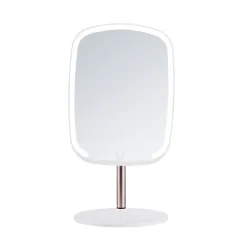 Extralink | Makeup mirror | white illuminated adjustable 180