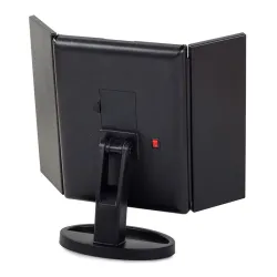 Extralink | Lusterko do makijażu | z powiększeniem, czarne, rozkładane, podświetlane, z podstawką