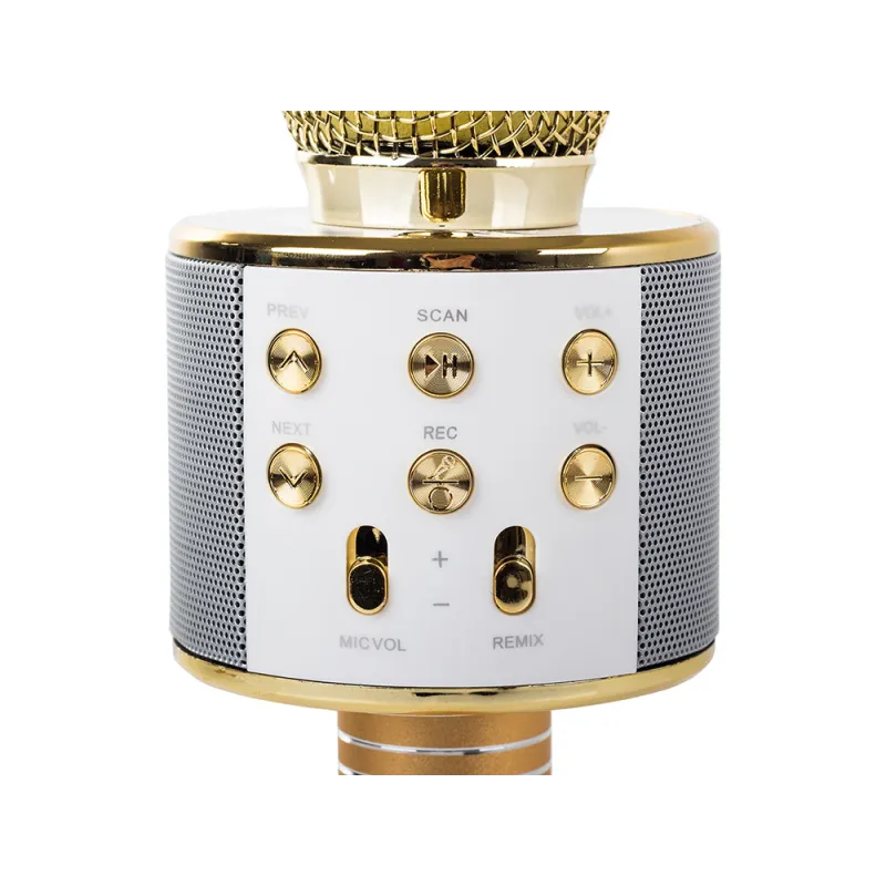 Extralink | Micrófono inalámbrico | con altavoz, Bluetooth, dorado