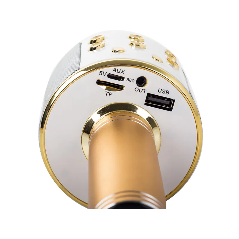 Extralink | Micrófono inalámbrico | con altavoz, Bluetooth, dorado