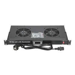 Extralink | Fan panel | 19", 2 fans, with thermostat