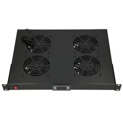 Extralink |Ventilátorový panel | 19", 4 ventilátory, s termostatem