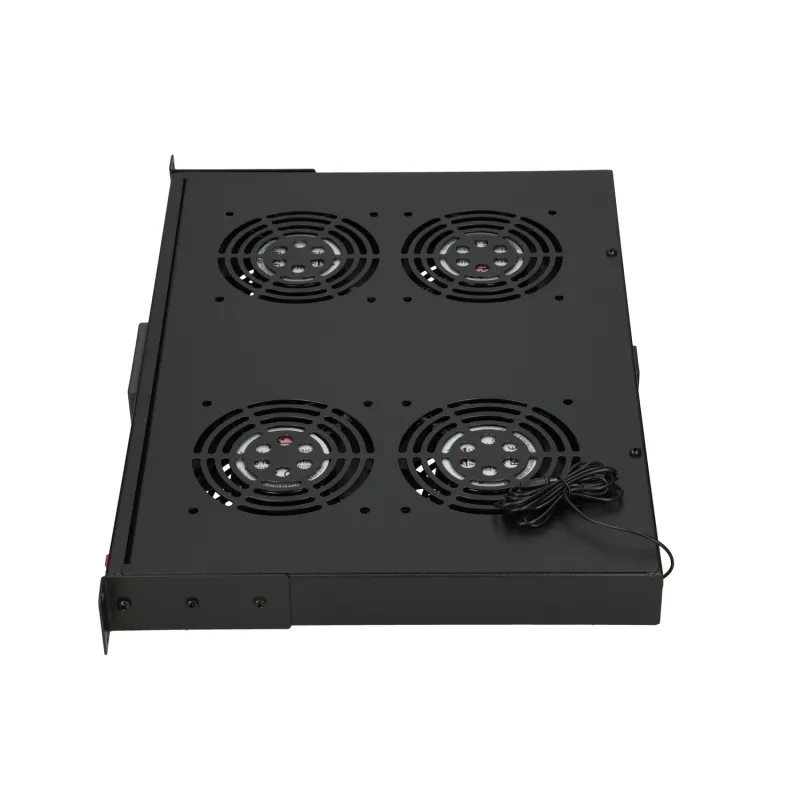Extralink | Fan panel | 19", 4 fans, for rack cabinets, with thermostat