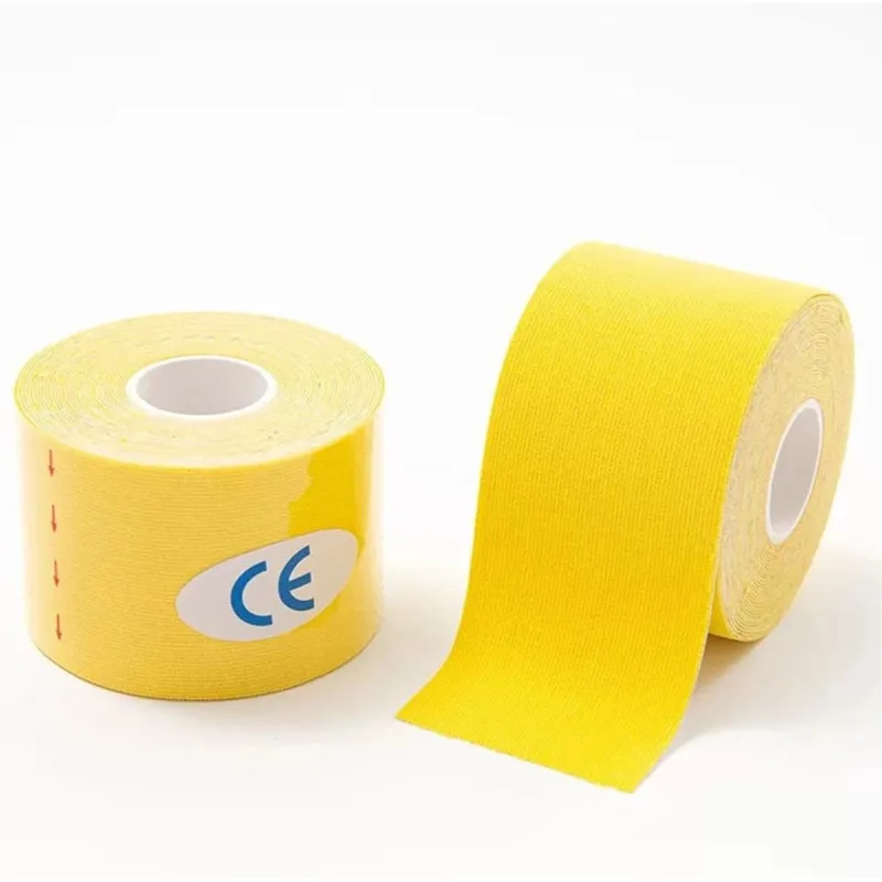 Extralink | Plastry | tape tejpy kinesiotaping tejp taśma kinesio sport pro 5mx5cm żółty