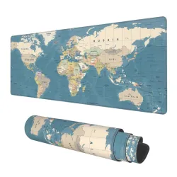 Extralink Gaming Mauspad für Schreibtisch, große helle Weltkarte 40x90 cm