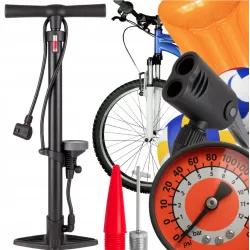 Extralink | Pompa per bicicletta e auto | con manometro