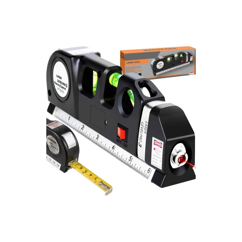 Laserová vodováha Extralink s metrem, 250cm