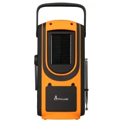 Extralink | Radio solar de emergencia con manivela | Dinamo, batería externa de 6000 mAh, con linterna SOS