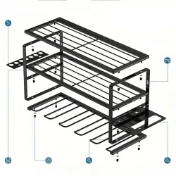 Extralink Garaj Rafı, Elektrikli Aletler için Duvara Monte Araç Organizeri