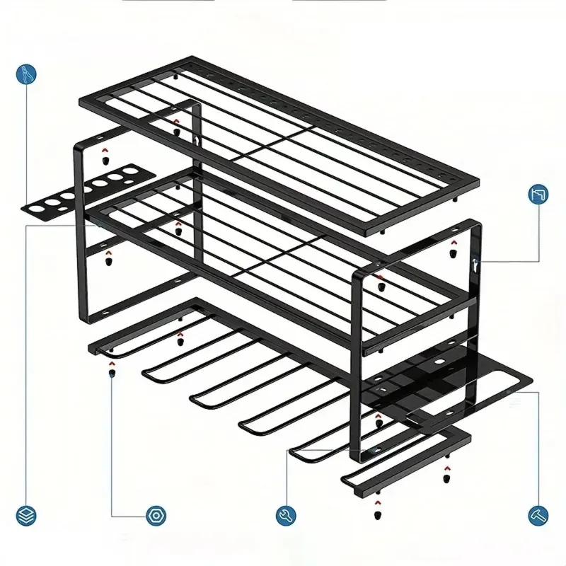 Extralink | Regał garażowy | ścienny półka wieszak organizer na elektronarzędzia