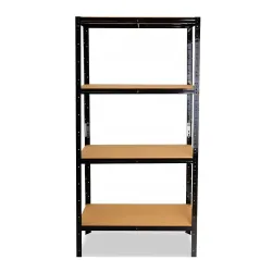 Prateleira Extralink, 4 Andares 180x120x60cm Preta 500 kg Pro