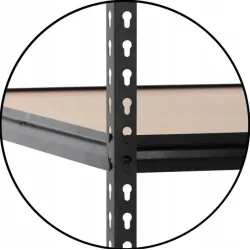 Ш shelf Extralink, 5-уровневый с ящиком 180x90x60 см 175 кг