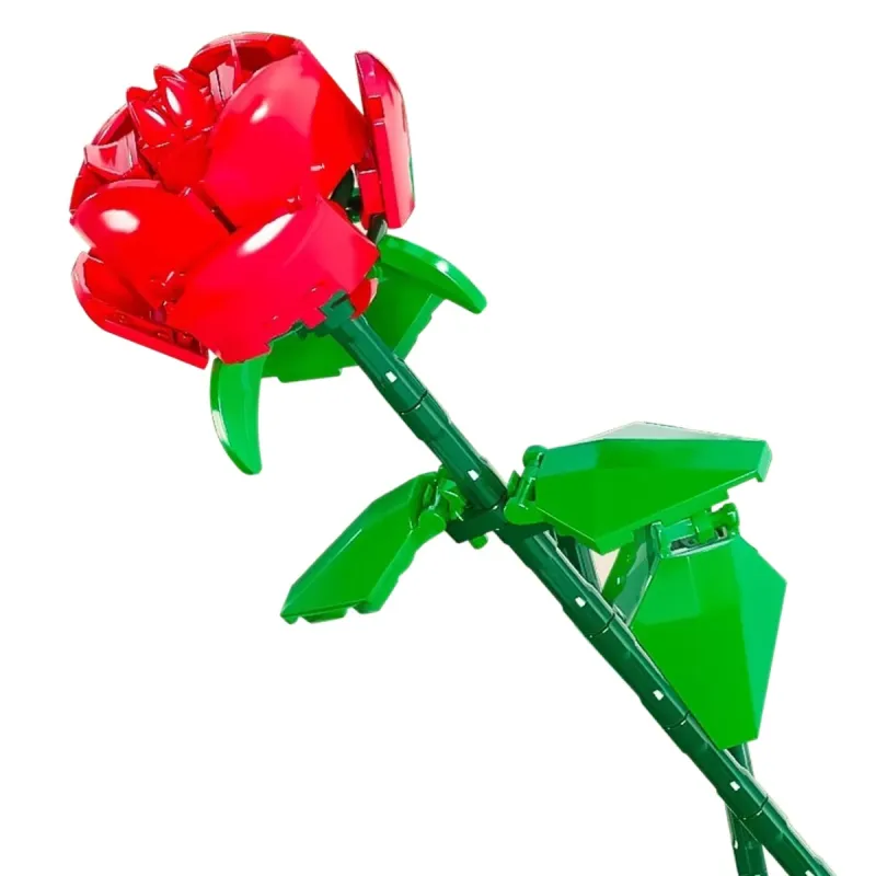 Rosa Roja Extralink, Set de Bloques de Construcción de Flores
