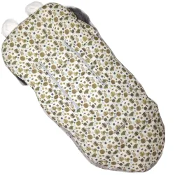 Saco de dormir para carrito, silla de coche y trineo Extralink, con orejas, forro de peluche, aislante, 100cm, hojas
