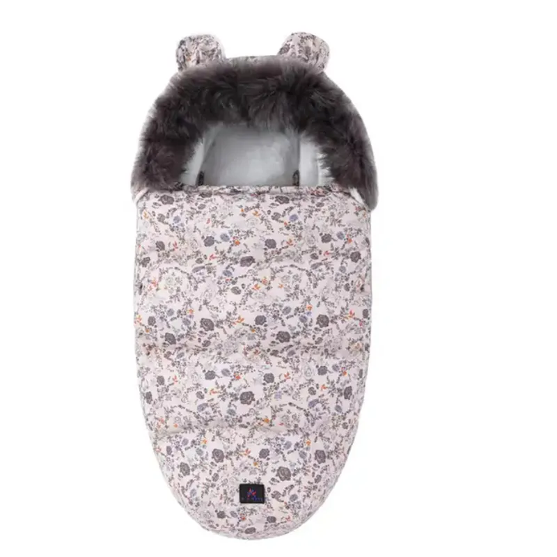 Warm stroller sleeping bag for prams with fur Extralink